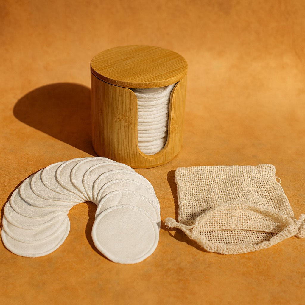 Reusable Makeup Remover Pads & Bamboo Case