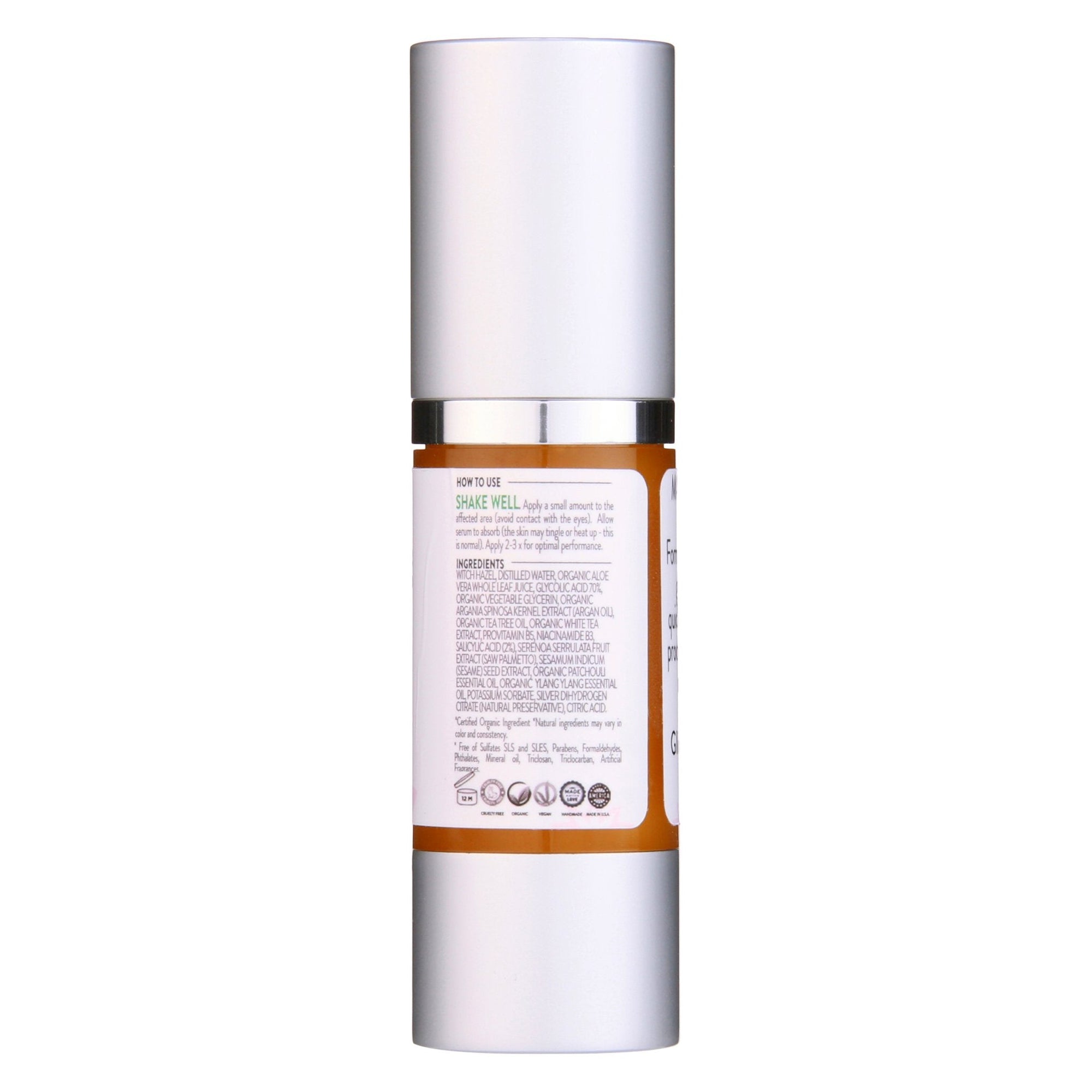 Organic Clear Skin Acne Oil Regulation Serum - 1 Oz