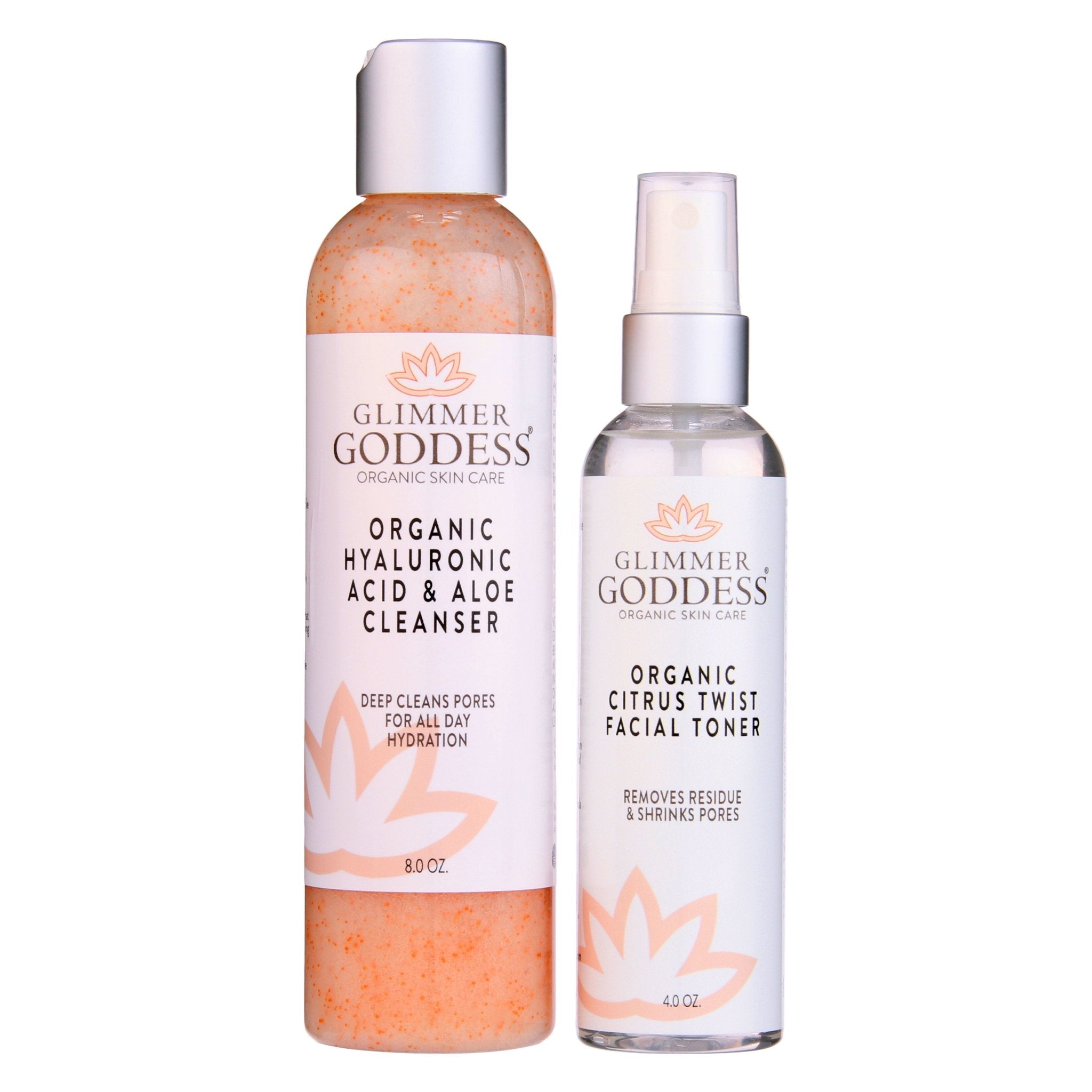 Fresh Start Duo – Hyaluronic Acid Cleanser with Jojoba Beads + Rose Water Toner for Radiant Skin