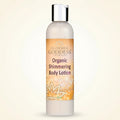 Glimmer Goddess Organic Shimmer Body Lotion bottle on a white background