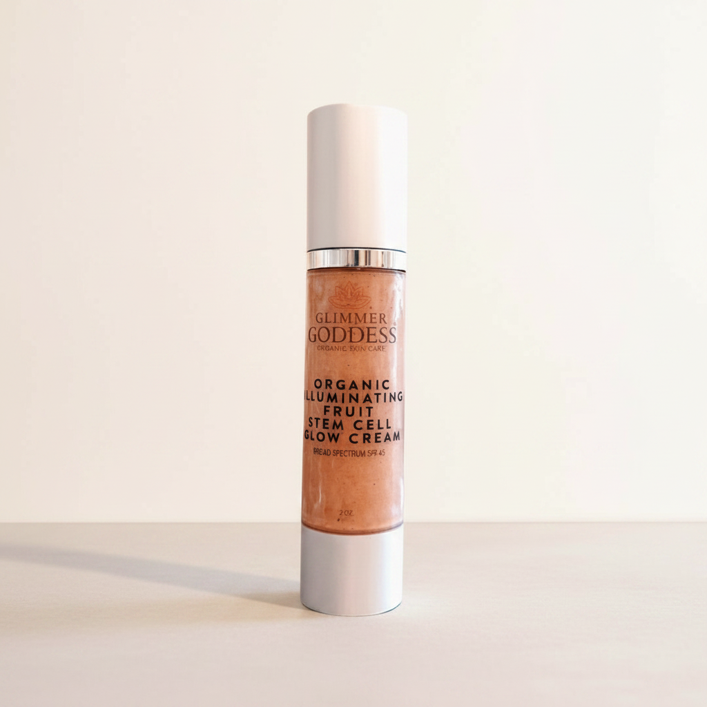 Organic CC Cream with SPF 45 – Illuminating Fruit Stem Cell Glow Cream with Reef-Safe Sunscreen