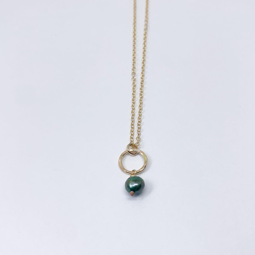 Mermaid Pearl Drop Charm Necklace-10