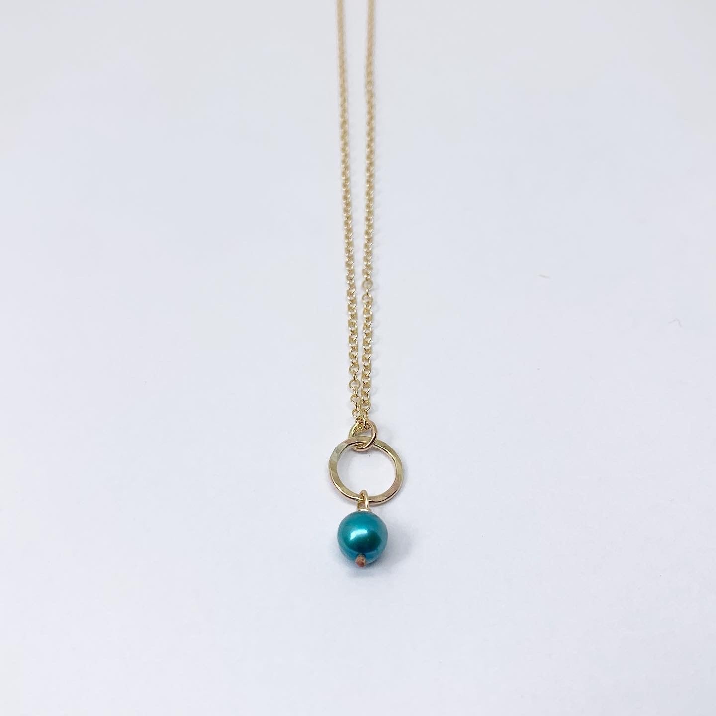 Mermaid Pearl Drop Charm Necklace-6