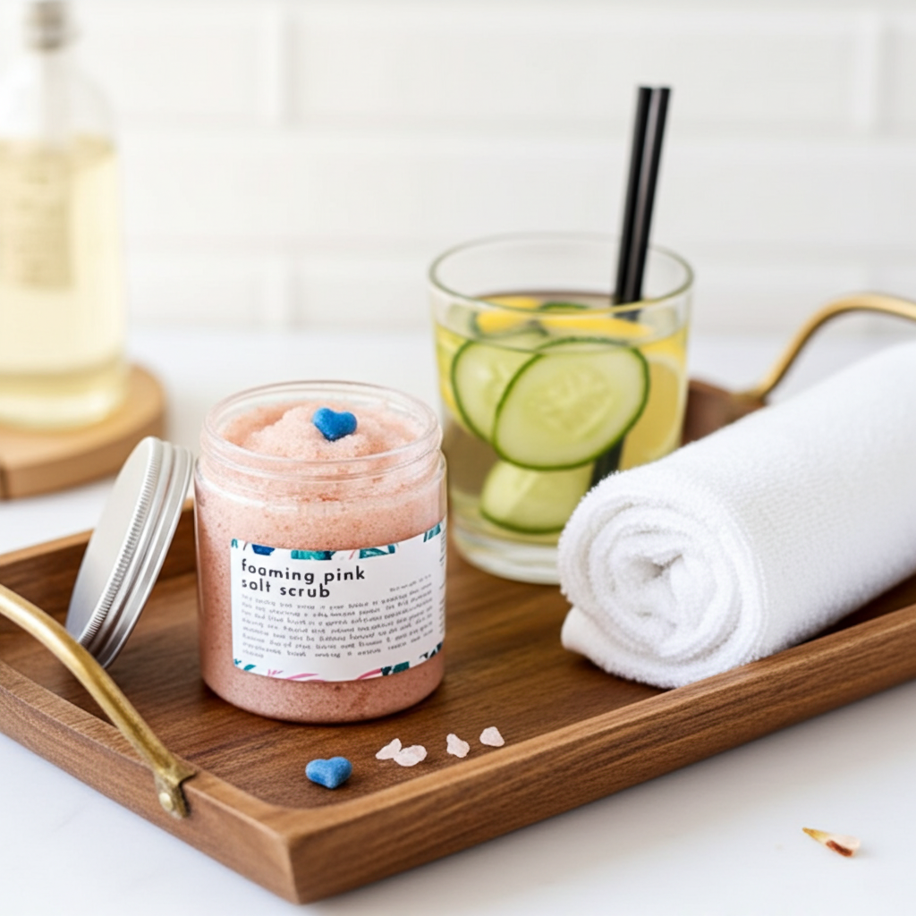 Pink Himalayan Salt & Shea Foaming Scrub-4