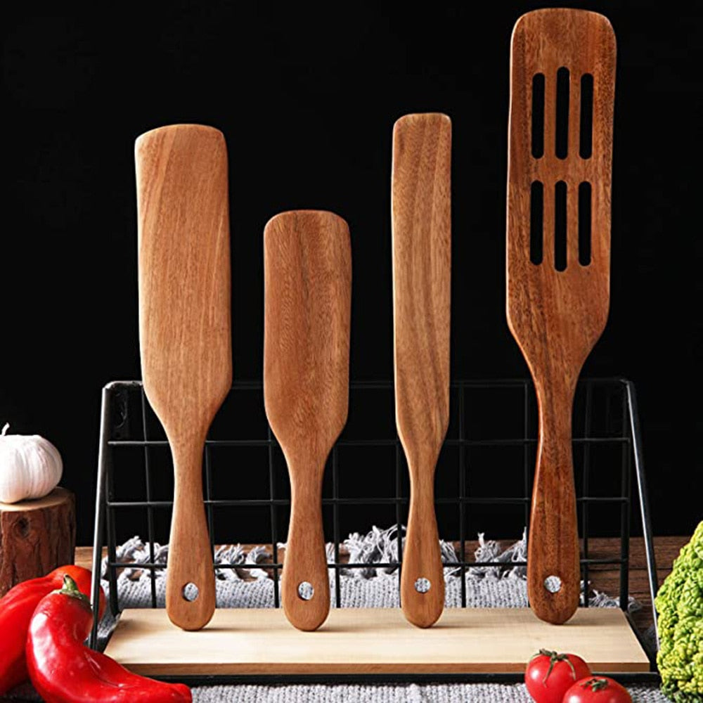 Teak Wooden Cooking Set-4