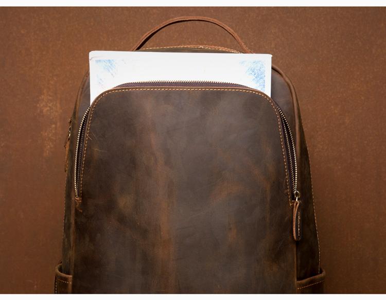 The Vernon Backpack | Genuine Vintage Leather Minimalist Backpack-4