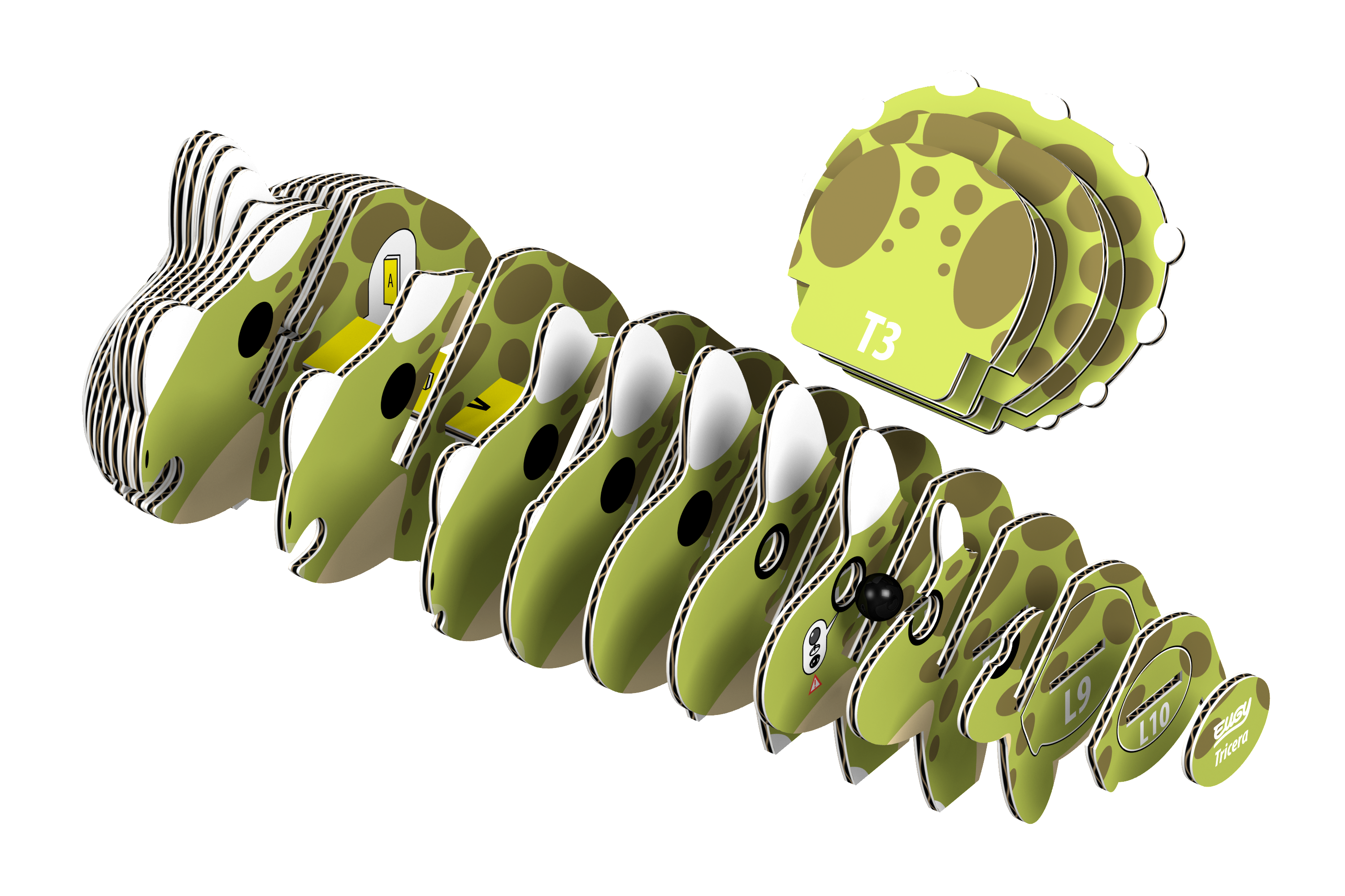 EUGY Triceratops 3D Puzzle-2