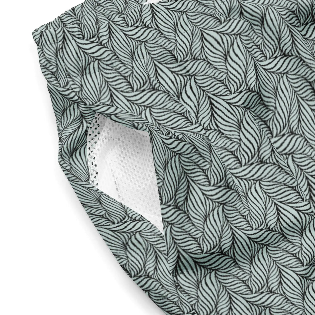Men's Eco Gray Palm Swim Trunks