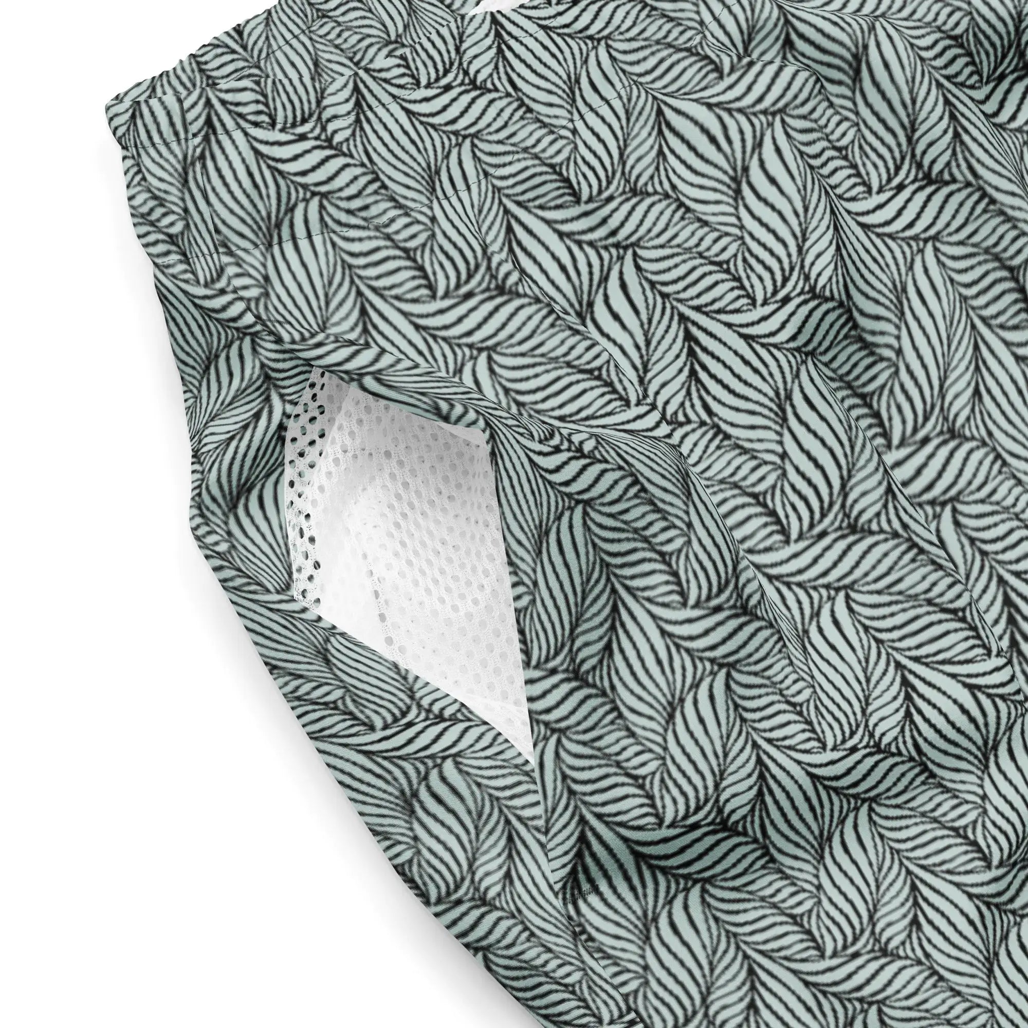 Men's Eco Gray Palm Swim Trunks