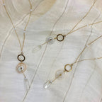 Solar Quartz + Crystal Y Necklace-2
