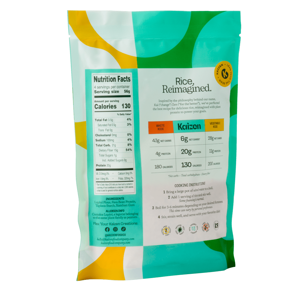 Kaizen Low-Carb Rice – 8 Oz Per Bag