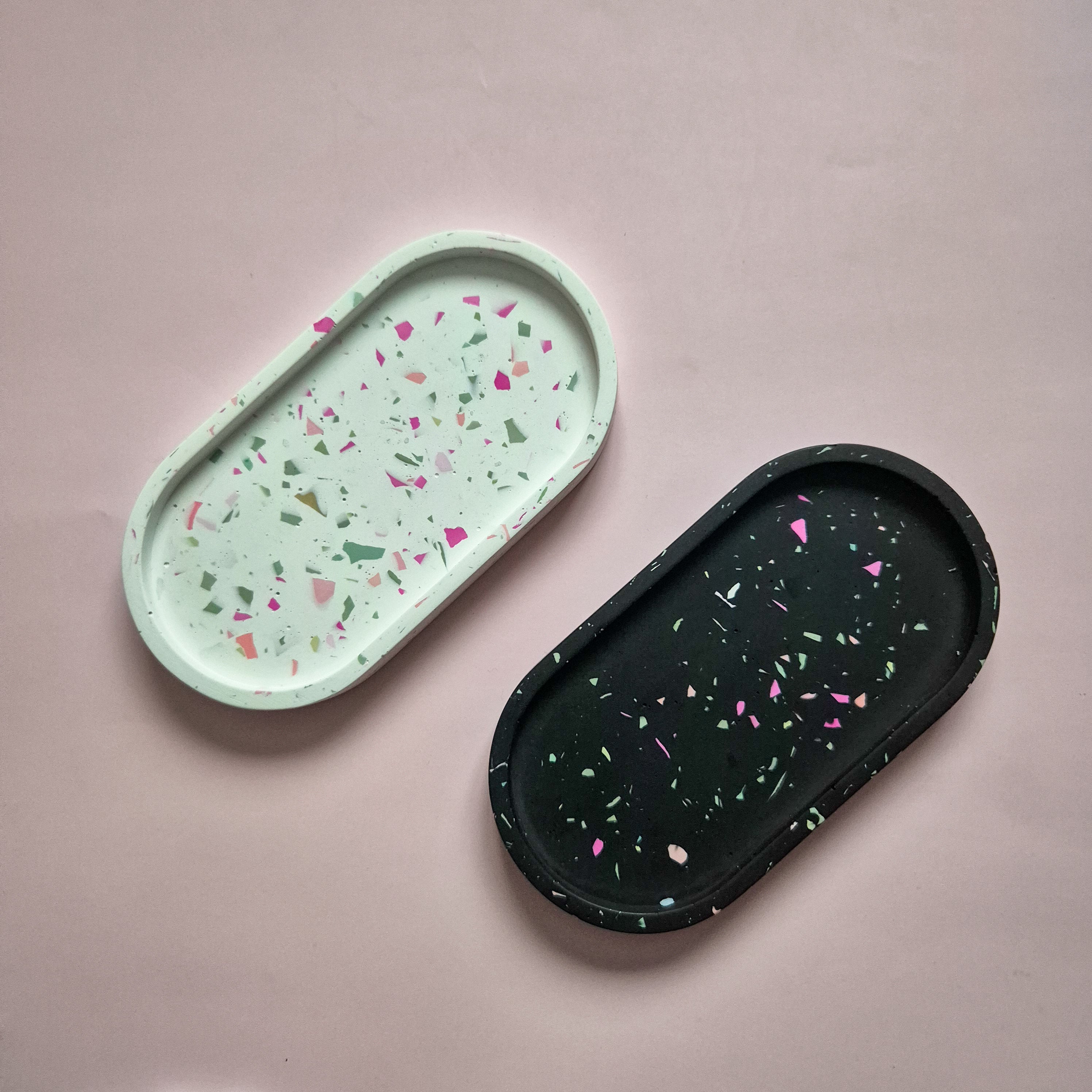 Matching terrazzo trays for couples, Valentine's Day gift-3