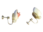 The ROSEBUD Authentic Vintage 1970s Seashell + Pearl Clip-On Earrings