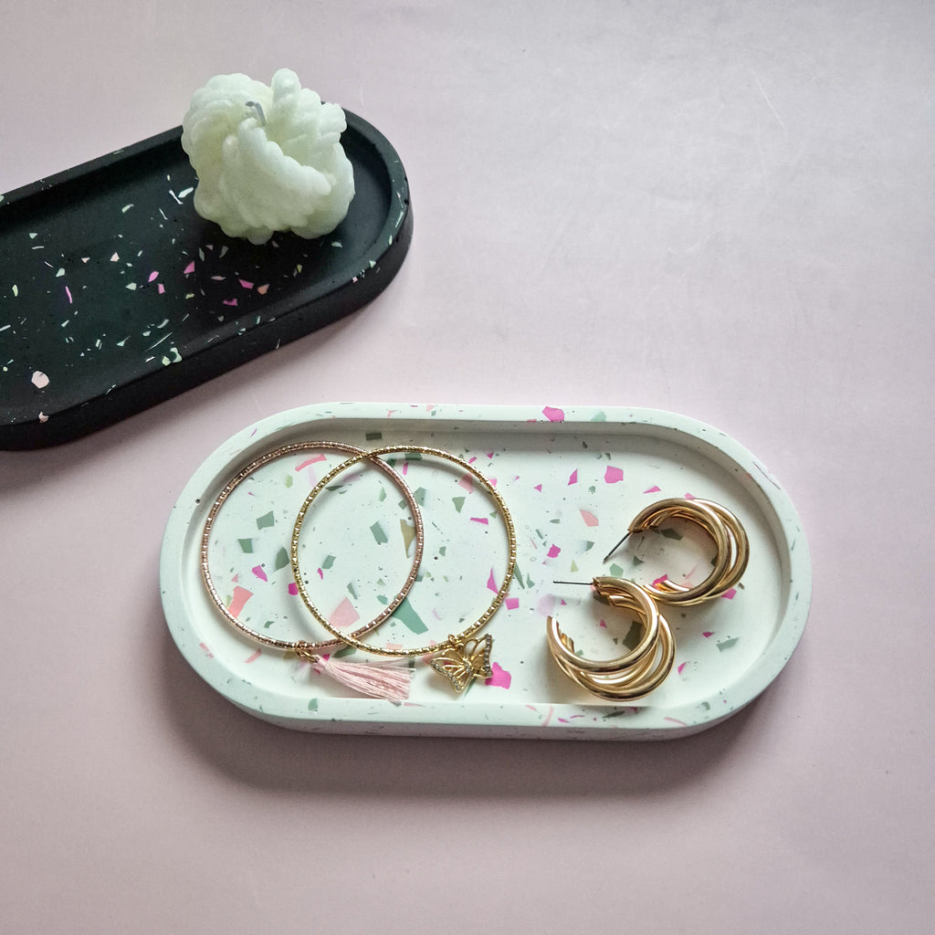Matching terrazzo trays for couples, Valentine's Day gift-4