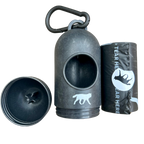 compostable plant-based dog poop bags + bamboo dispenser