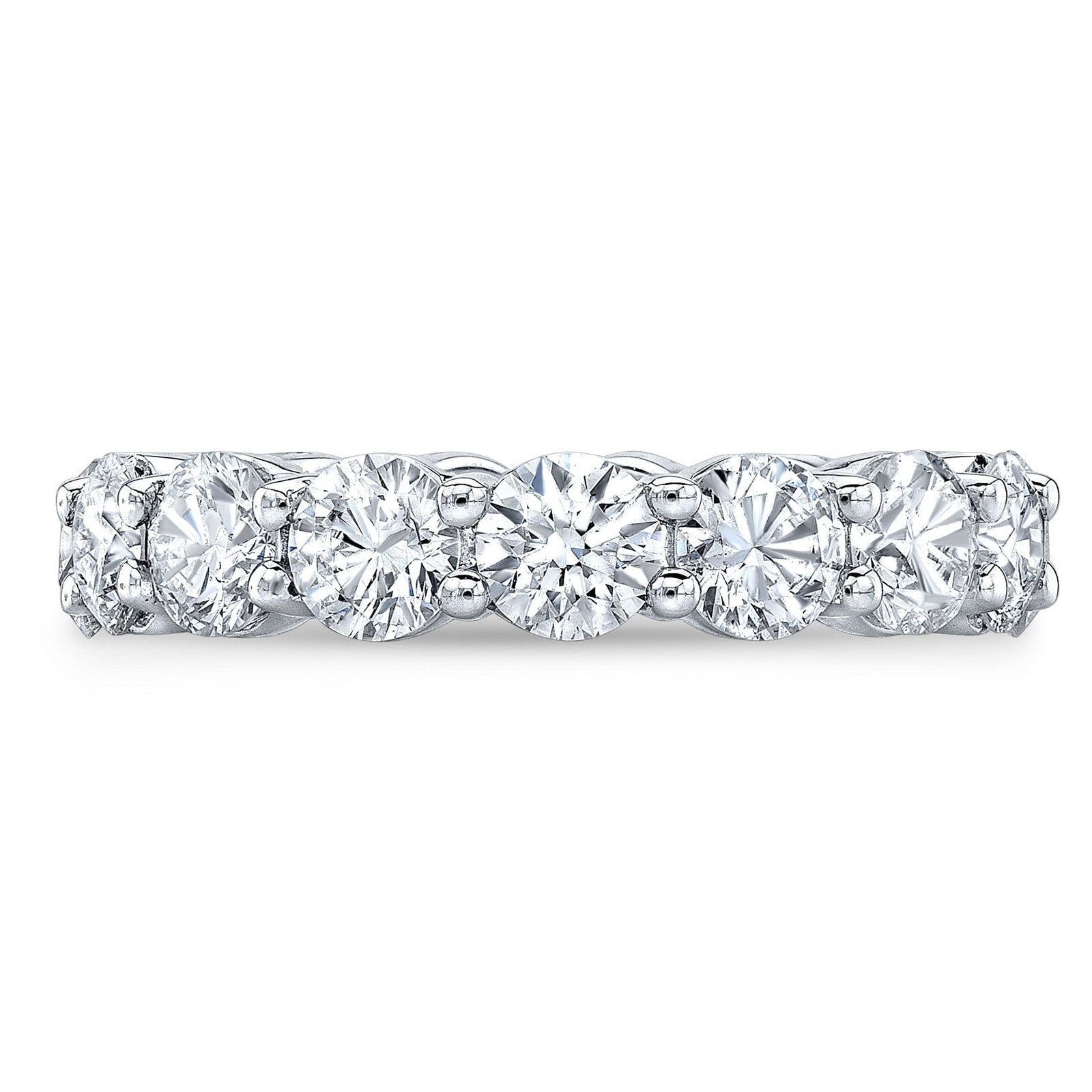 5.00 CTW Created Moissanite Eternity Band in 14k Gold Overlay – Round Cut Classic Ring-2
