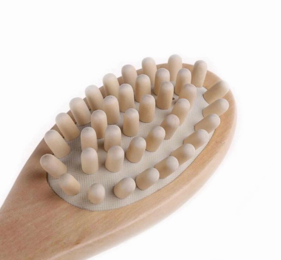 Wood & Boar Bristle Natural Bath & Body Massage Brush