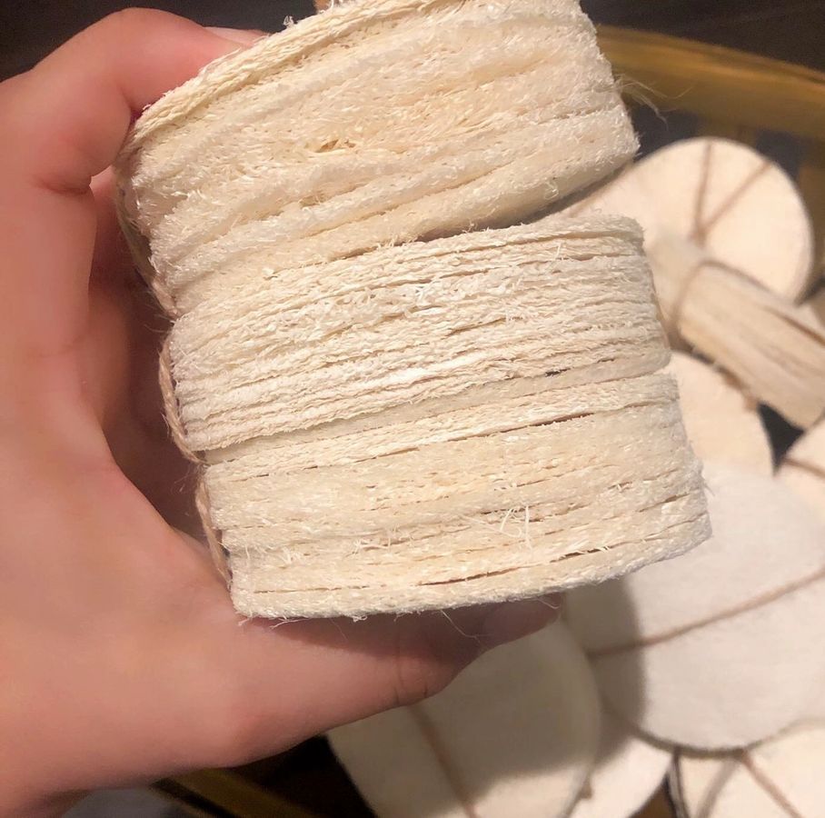 Natural Reusable Loofah Pads 5-pcs