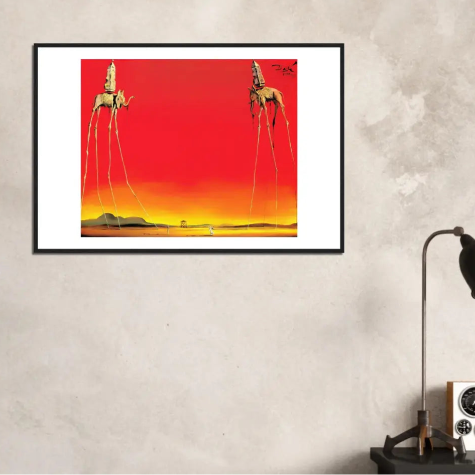 Salvador Dali, The Elephants Artwork Poster-1