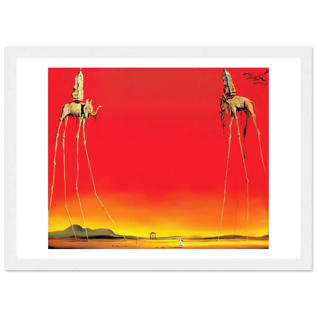 Salvador Dali, The Elephants Artwork Poster-8