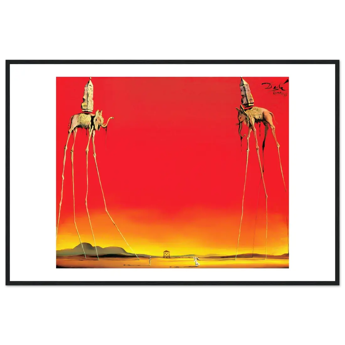 Salvador Dali, The Elephants Artwork Poster-0