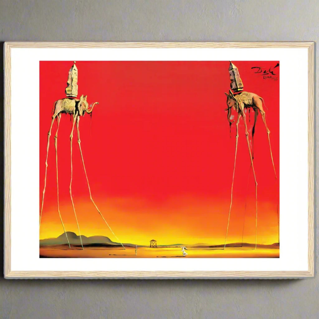 Salvador Dali, The Elephants Artwork Poster-12