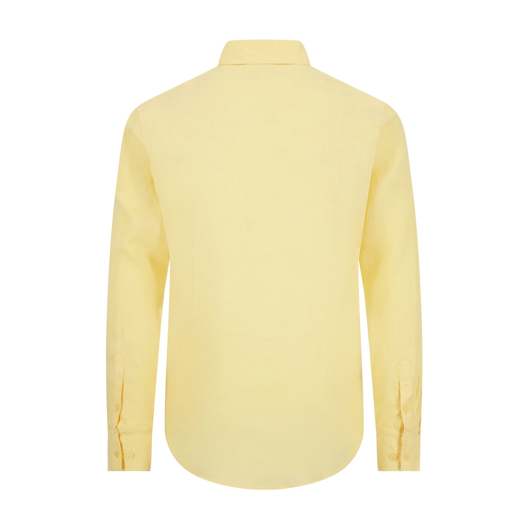 Saint Perry Slim Fit Linen Shirt – Yellow