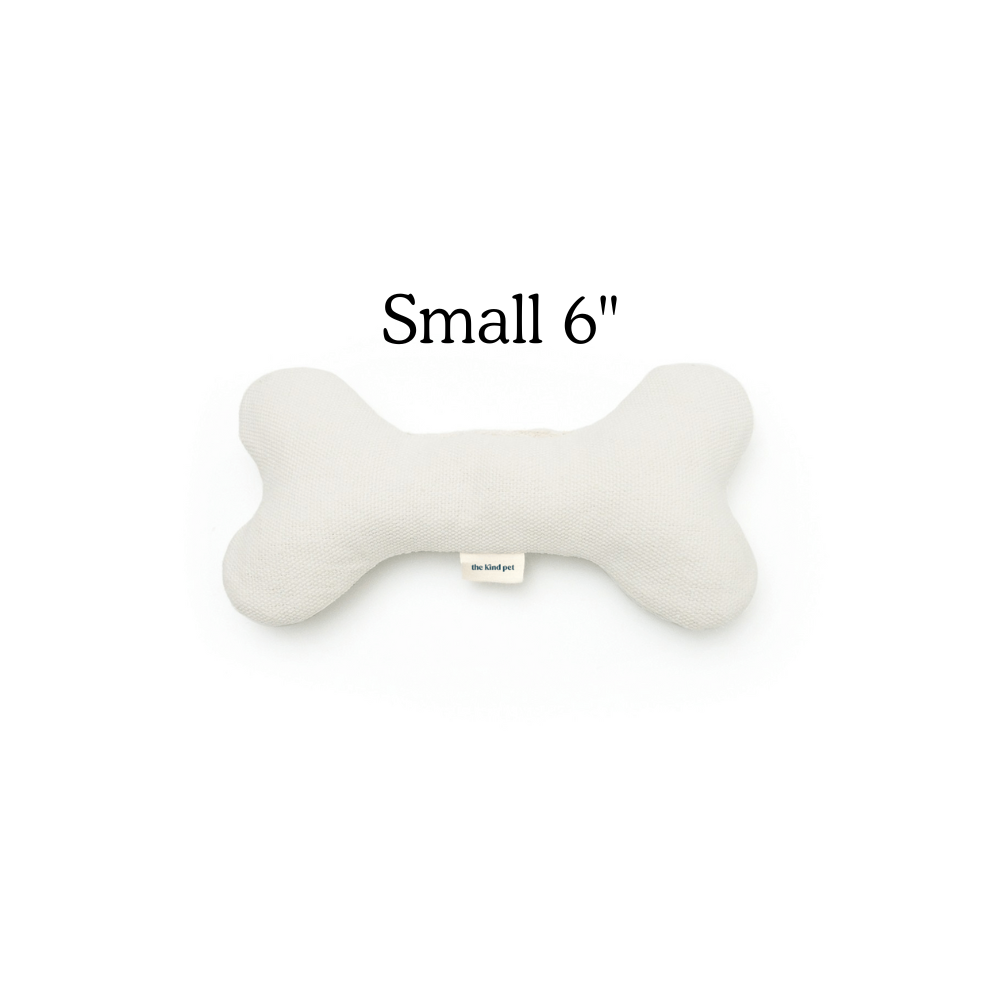 Boba & Vespa Plush Hemp Dog Bone Toy for Gentle Chewers – Soft & Squeaker Free