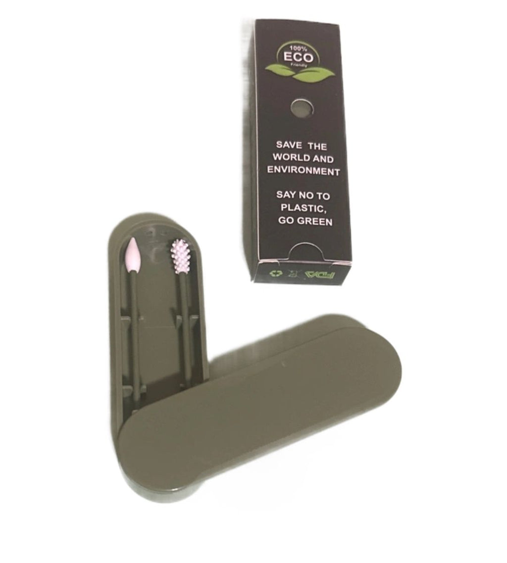 Reusable Silicone Cotton Swab – 2-Pack with Case