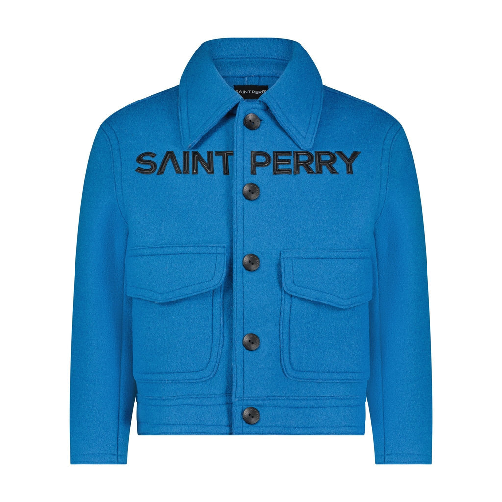 The Blue Love 100% Wool Cashmere Boxy Jacket – Unisex Fit
