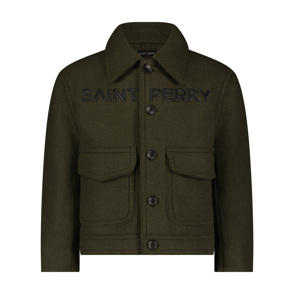 The Green Love Boxy Cashmere Wool Unisex Jacket