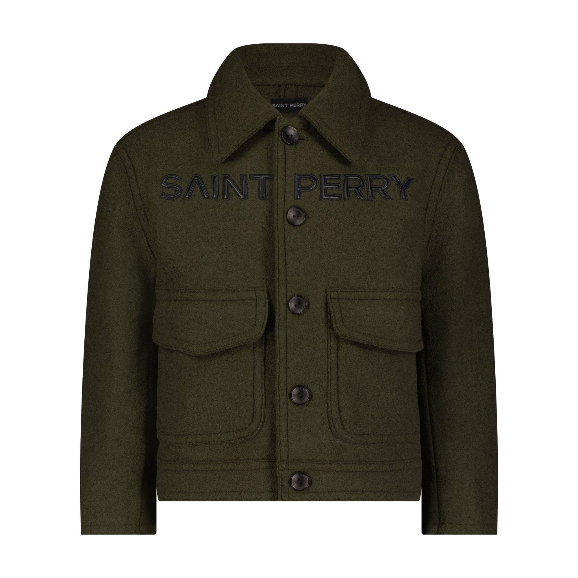 The Green Love Boxy Cashmere Wool Unisex Jacket