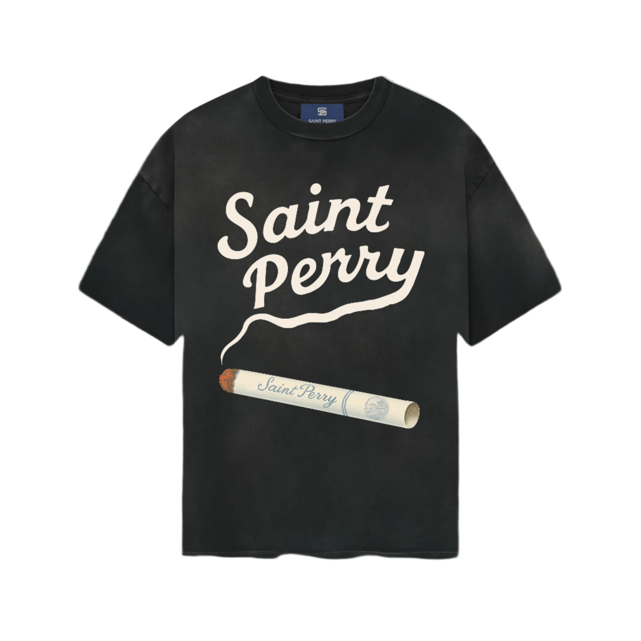 SAINT PERRY The Weight of Whispered Legends T-Shirt – Jet Black