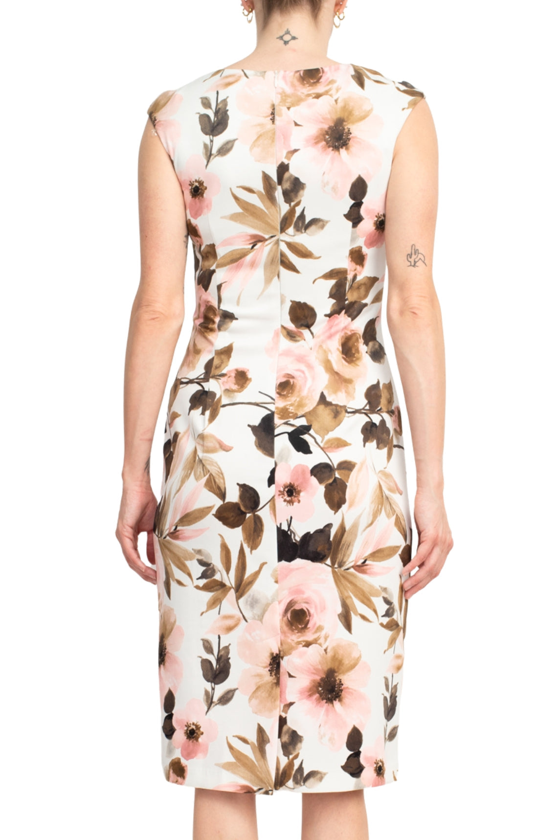 Connected Apparel Floral-Print Chiffon Midi Dress-4