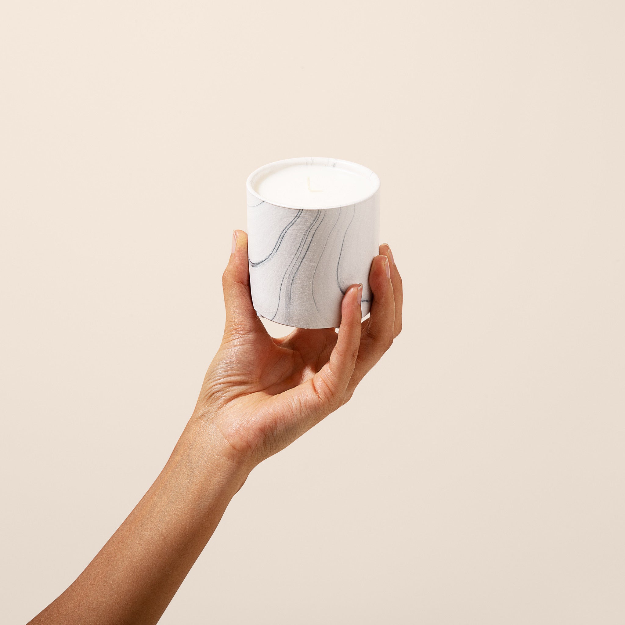 Passionate Fruit White Marble Candle – 6 Oz