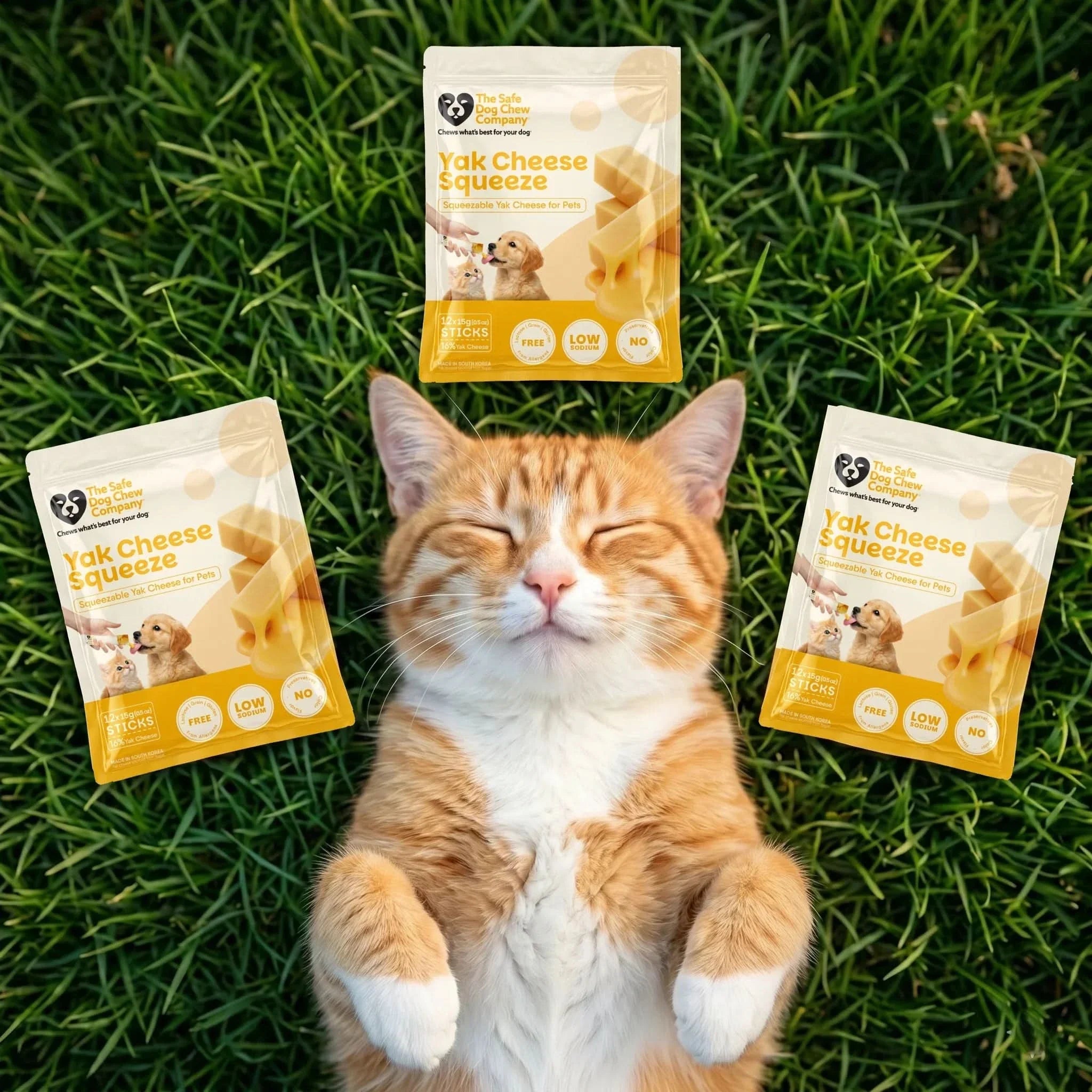 Yak Cheese Squeeze Natural Training Treat + Meal Topper for Dogs + Cats