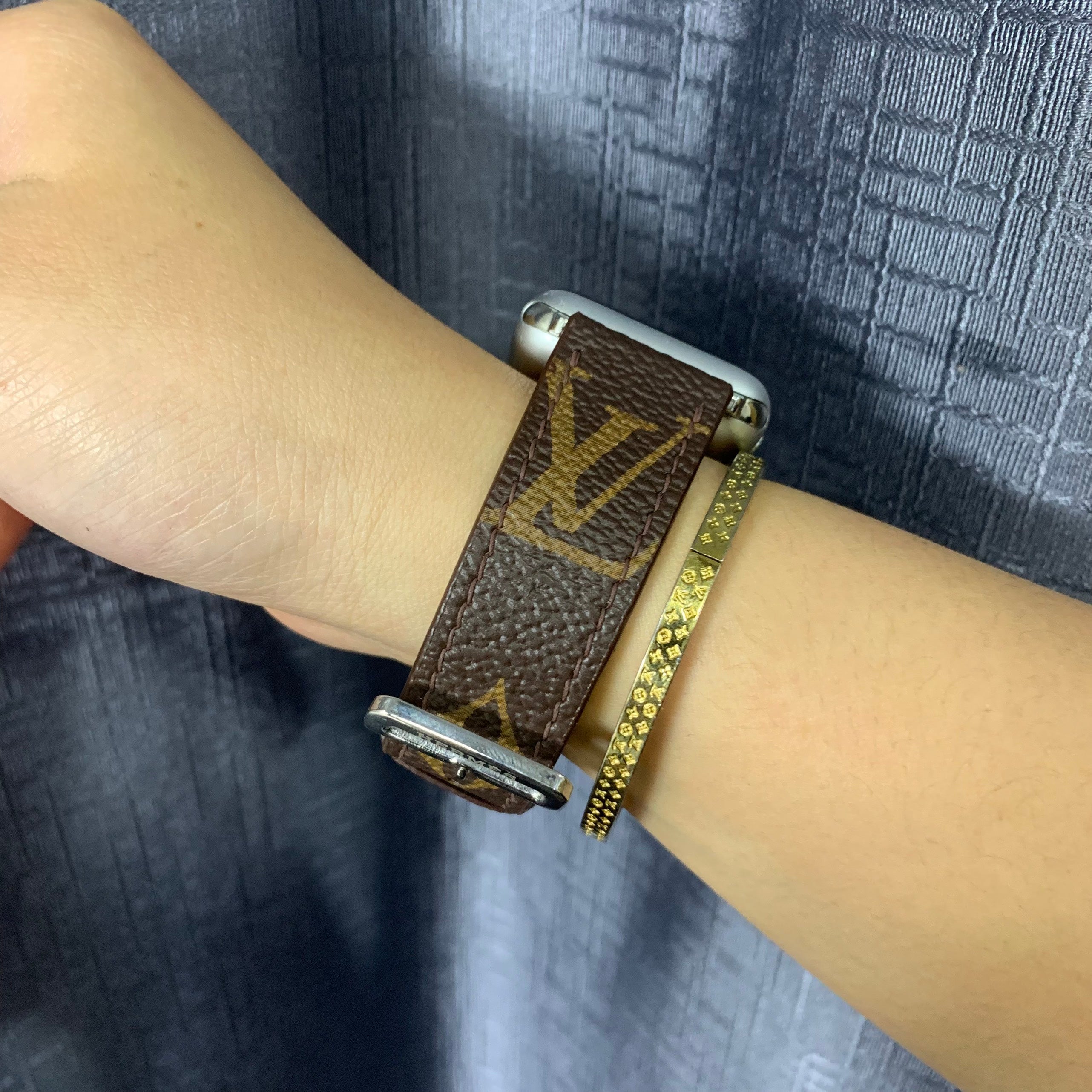 Authentic Louis Vuitton Upcycled Apple Watch Band - Made-to-Order Sustainable Luxury
